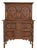 Berkey & Gay Style Antique English Jacobean Carved Walnut Highboy Dresser, Circa 1920s For Sale