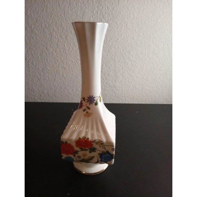 1960s Ainsley England Hand Painted Bone China Decorative Vase For Sale - Image 5 of 6