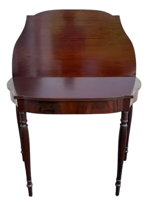 Federal Style Mahogany Fold Top Card Table. Antique Made in New York.