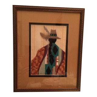 1980s Native American Cross Stitch Craftwork For Sale