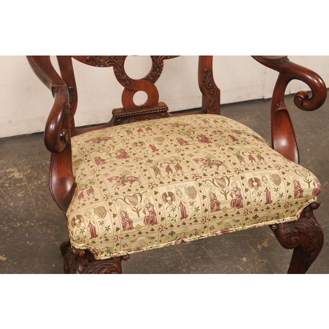 Pair of Ornate Early 20th C. English Armchairs For Sale In Atlanta - Image 6 of 13