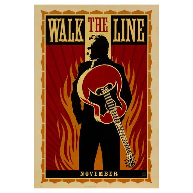 "Walk the Line" Original Movie Poster by Shepard Fairey, American, 2005 For Sale