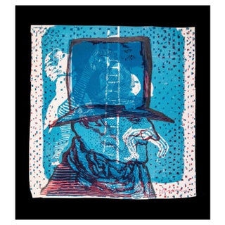 Mino Maccari, Profile of Man, Linocut, 1960s, Framed For Sale