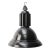 Vintage French Industrial Black Enamel Factory Pendant Lamp For Sale