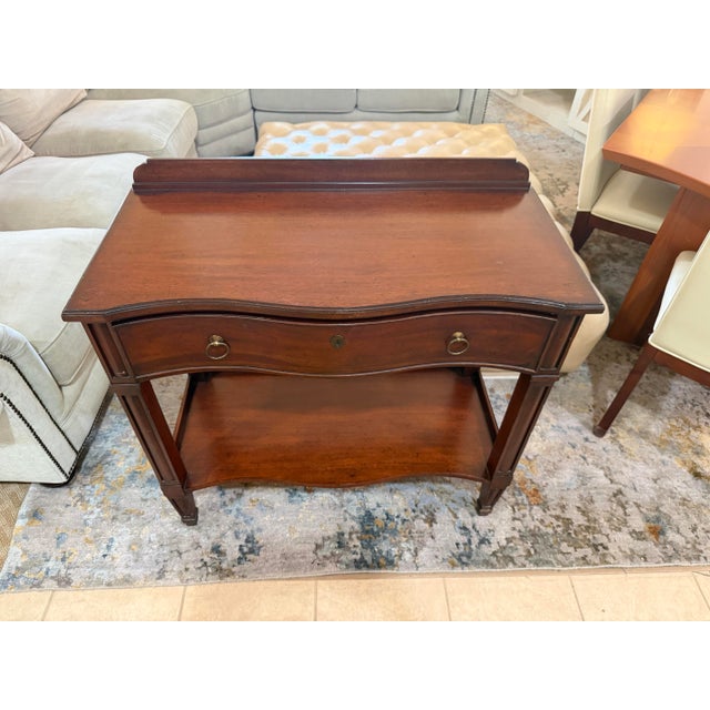 Baker Furniture Company Baker Furniture Milling Road Mahogany Federal Style Tiered Console / Washstand For Sale - Image 4 of 8