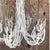 White Vintage Coastal Metal Twig Chandelier For Sale - Image 8 of 12