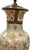 A refined 1970s Chinoiserie porcelain table lamp featuring a softly celadon-toned ground adorned with delicate hand-...