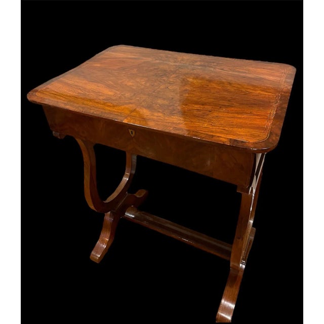 19th Century Biedermeier Sewing Table imported from Austria. Use as Occasional Table, Writing Desk, End Table etc. Of...