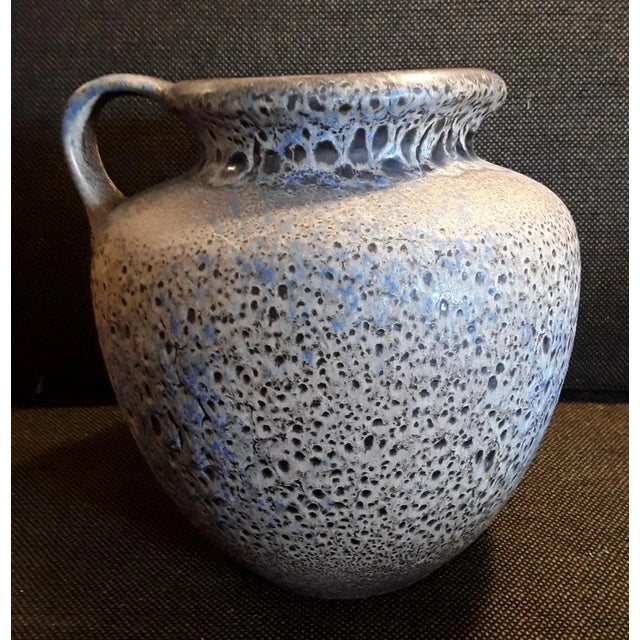 German Bulbous Fat Lava Style Ceramic 606-24 Vase, 1970s For Sale - Image 4 of 4