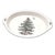 A holiday meal asks for grace, and this English au gratin dish answers softly. White porcelain bears the evergreen, its...