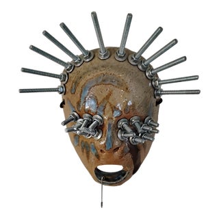 Original Southern Githic Folk Art Mask by Joel Huff Titled "The Ghost of Liberty's Past" For Sale