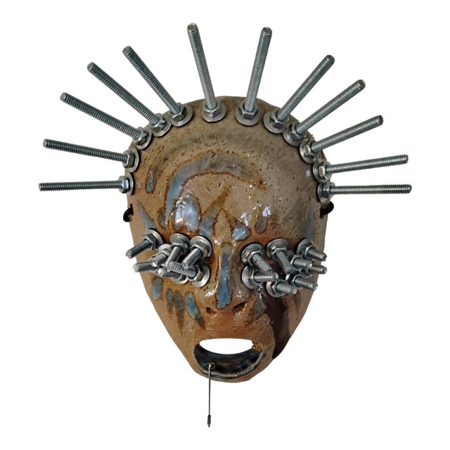 Original Southern Githic Folk Art Mask by Joel Huff Titled "The Ghost of Liberty's Past" For Sale