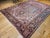 Persian Vintage Persian Heriz Serapi Rug, Hand-Knotted Wool, Geometric Medallion Pattern, Brick-Red & Blue, 9x12 For Sale - Image 3 of 15