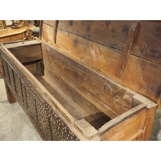 Antique North African Iron Studded Cedar Chest or Console Table, Circa 1880s For Sale - Image 11 of 18