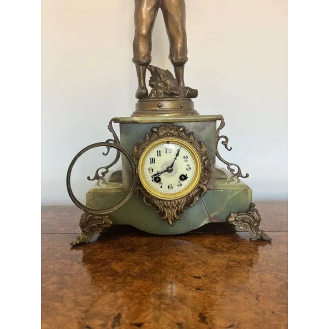 Mid 19th Century Antique Victorian French Clock Garniture, 1860, Set of 3 For Sale - Image 5 of 11