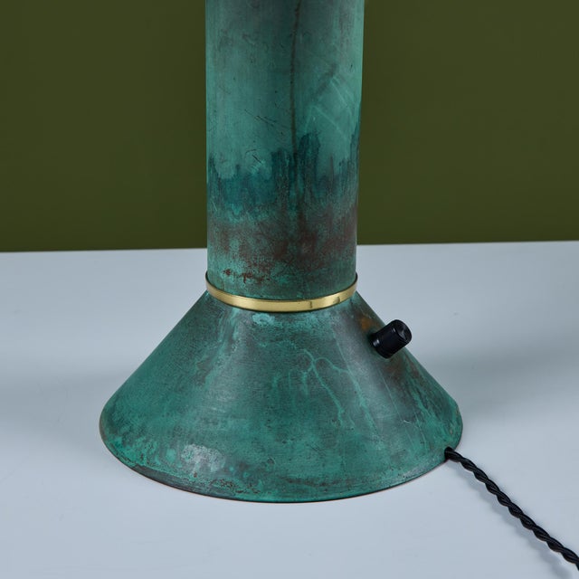 Ron Rezek Verdigris Table Lamp For Sale - Image 11 of 17