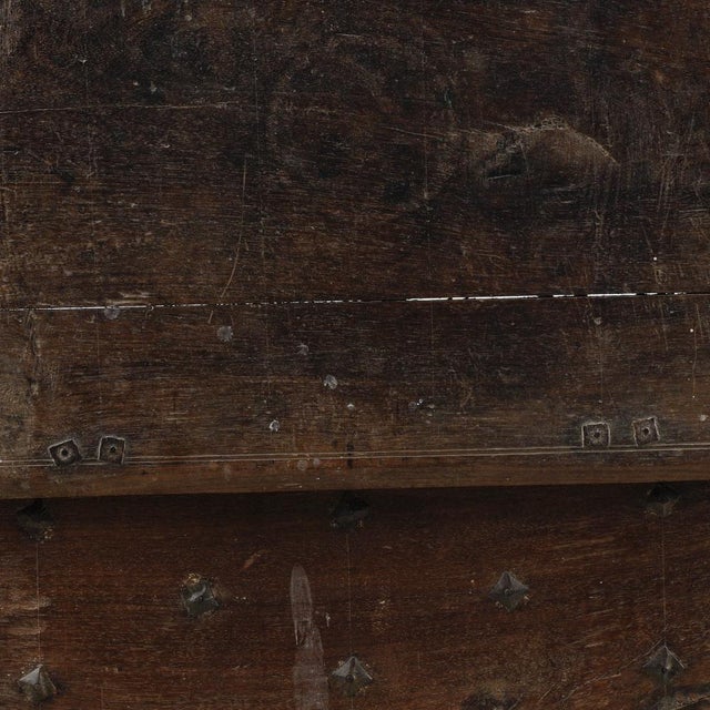 Chest with Engraved and Carved Metal Studs For Sale - Image 6 of 18