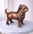 Antique Copper Finish Metal Pug Dog Sculpture For Sale - Image 4 of 10