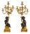 Pair of French Bronze Seven-Light Candelabra Lamps Ca. 1880 For Sale