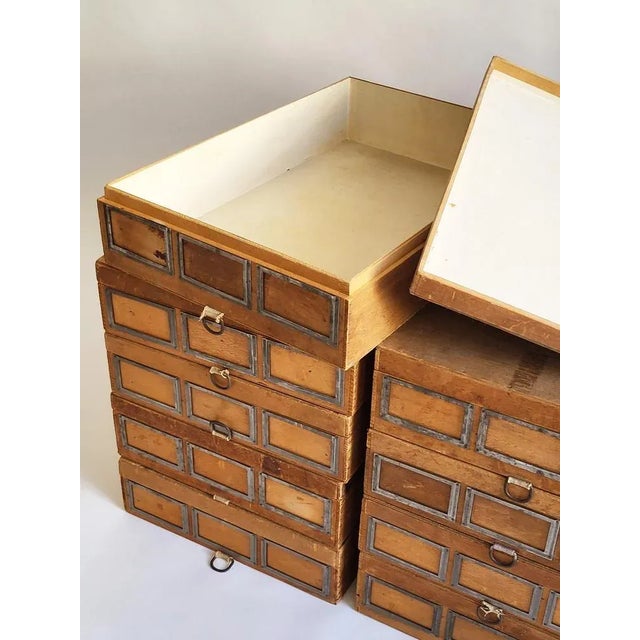 Industrial Wooden Storage Box, 1920s For Sale - Image 4 of 18