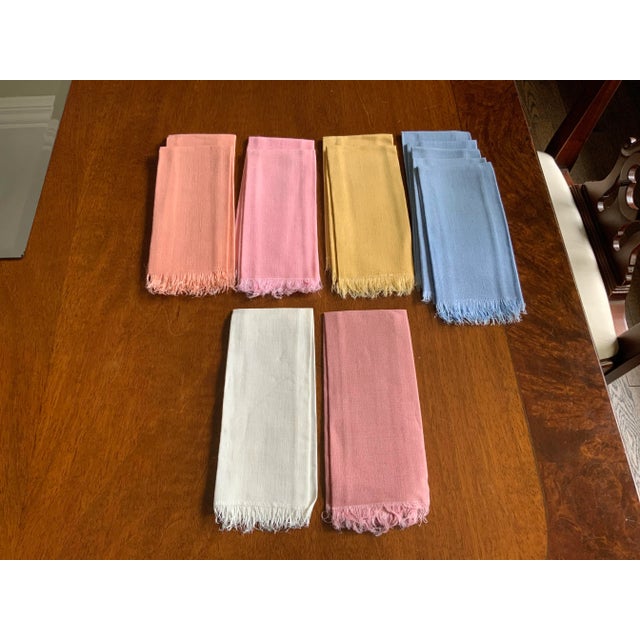Vintage Handmade French Linen Guest Towels - Set of 13 For Sale - Image 10 of 10
