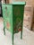 Vintage Custom Painted Tropical Leopard Cabinet With Lion Pull For Sale - Image 4 of 12