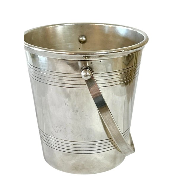 Art Deco Antique French Art Deco Silver Plate Ice Bucket by Tete & Leroy Paris For Sale - Image 3 of 14
