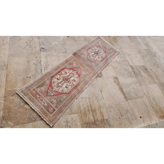 1970s Turkish Long and Narrow Runner Rug 1'10'' X 6'1'' 22" x 73" / 57 x 186 Cm Hand woven with high quality pure wool...