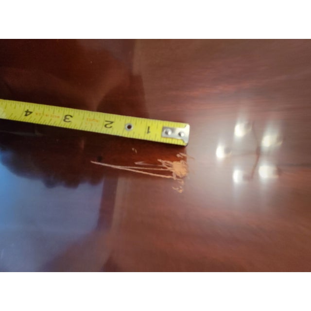 1940s Morganton Furniture Flame Mahogany Double Pedestal Dining Table--Seats 8-10 For Sale - Image 13 of 16