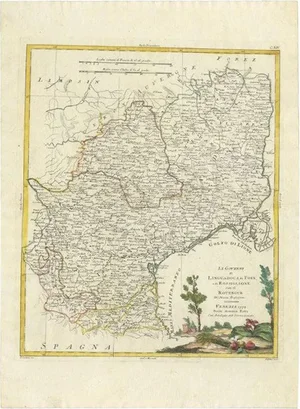 Antique Map of the Region of Languedoc by Zatta, 1779
