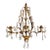 Italian Tole Gold Triple Arm Candle Wall Sconce With Crystals For Sale