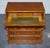 Vintage Military Campaign Yew Wood Secretaire with Brass Handles For Sale - Image 3 of 16