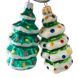 2 Vintage European Christmas Ornaments Tree Figurines