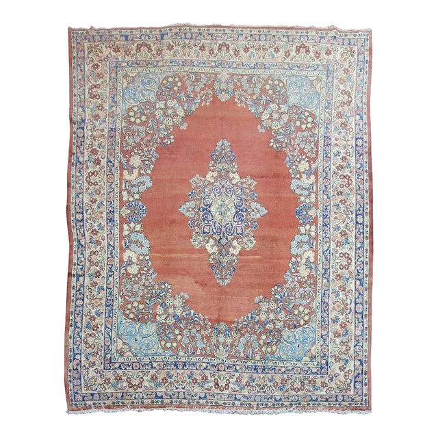 Room Size Antique Persian Sarouk Rug - 8' x 10' For Sale