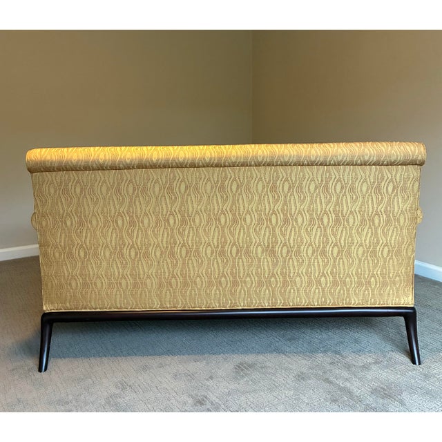 Late 20th Century A. Rudin Custom Upholstered Designer Loveseat With Goose Down Cushions For Sale In Charlotte - Image 6 of 8