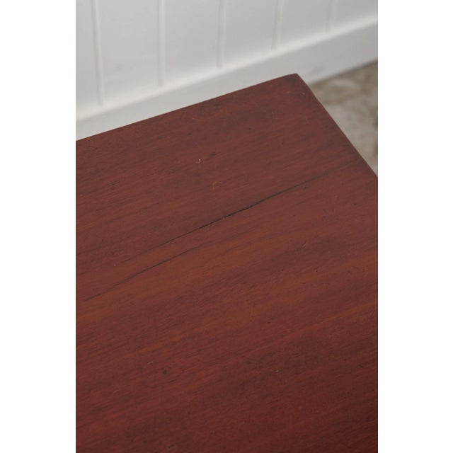 Late 19th Century Victorian Single Drawer Side Table/Desk With Wooden Knobs on Casters For Sale In Charleston - Image 6 of 14