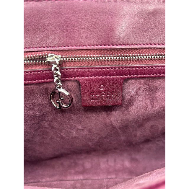 Gucci Purple Python Lady Lock Bag with Bamboo Handle For Sale - Image 11 of 11