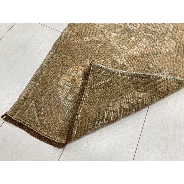 Turkish Mid 20th Century Anatolian Tan Color Wool Carpet For Sale - Image 3 of 5