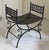 Mid-Century Modern Vintage Spanish Revival Arthur Umanoff Granada Style Iron Garden Stool / Iron Vanity Seat For Sale - Image 3 of 12