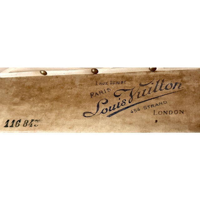19th Century Rare Early Louis Vuitton Damier Steamer Trunk with Ballantine Family Provenance For Sale - Image 5 of 18