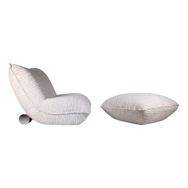 Set of Valentina Chair with Ottoman by Carla Venosta for Cinova For Sale