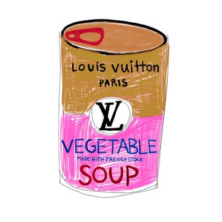 "Louis Vuitton Paris Vegetable Soup" Original Print by Annie Naranian For Sale