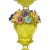 Victorian Antique Venetian Murano Yellow Spots Basket of Flower Gold Fleck Italian Footed Drinking Glass Chalice For Sale - Image 3 of 7