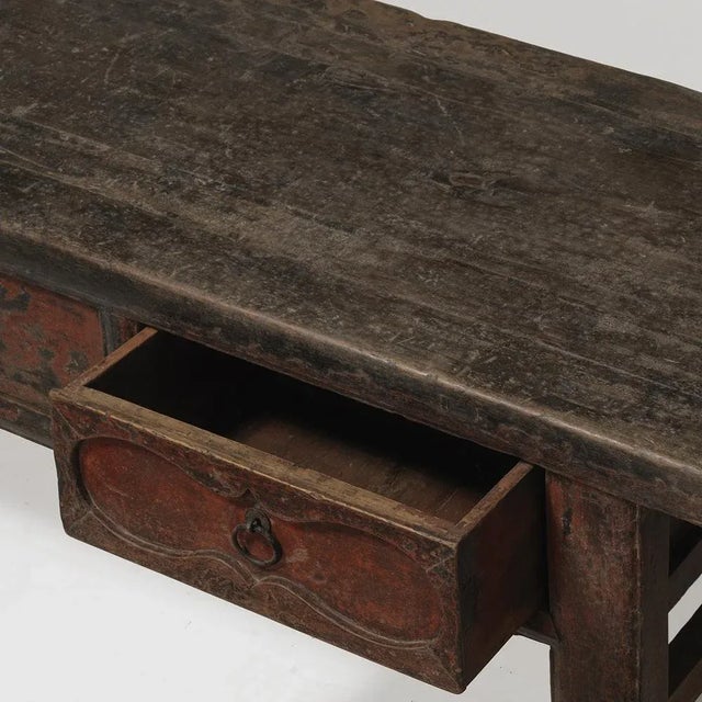 Black and Red Kang Table with Drawers For Sale - Image 6 of 8