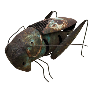 Vintage Metal Grasshopper Tea Light Garden Decor