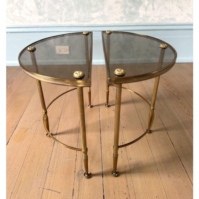 Brass Maison Bagues Tripartite Brass Coffee Table For Sale - Image 8 of 11