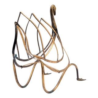 Swan Magazine Holder from Maison Jansen, 1950s For Sale