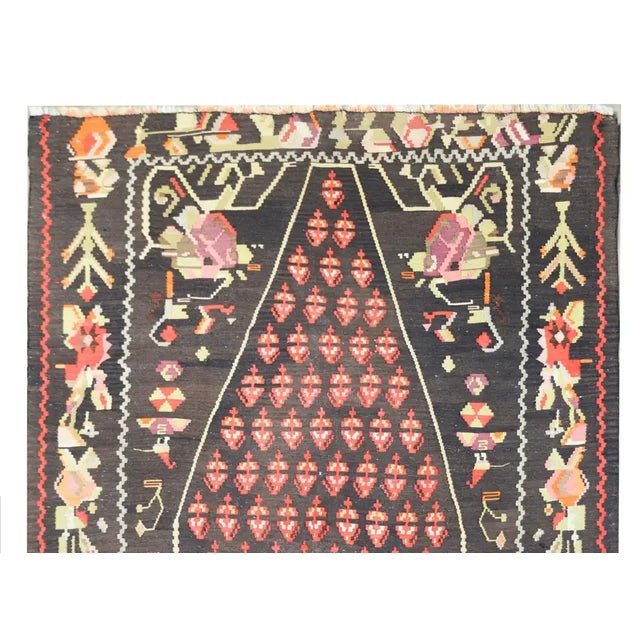 Textile Vintage Anatolian Turkish Kilim Rug For Sale - Image 7 of 13