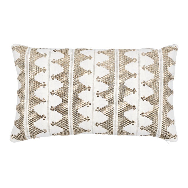 Schumacher X Johnson Hartig Tim Tim Greige Pillow For Sale