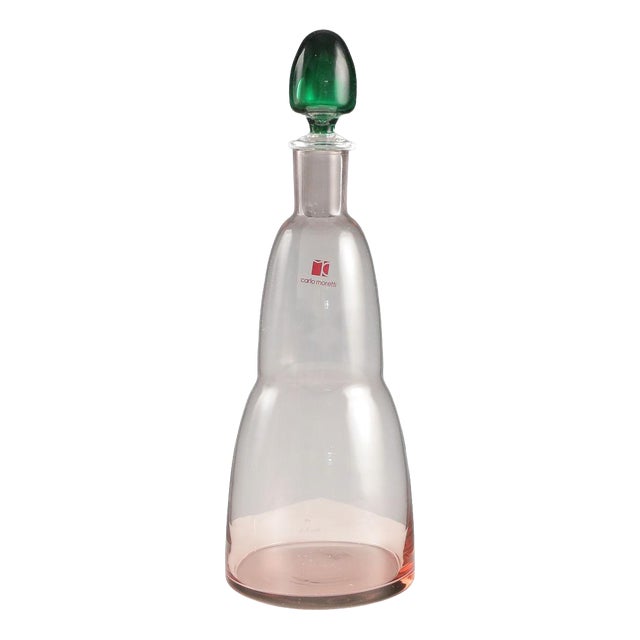 Murano Glass Bottle by Carlo Moretti For Sale